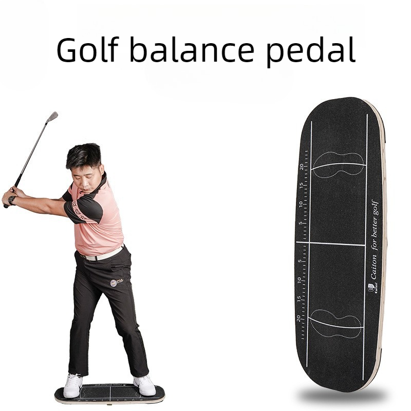 Golf Equipment Beginners - Antislip golfbalanspedaal Golfbalansbord voor beginners Houten