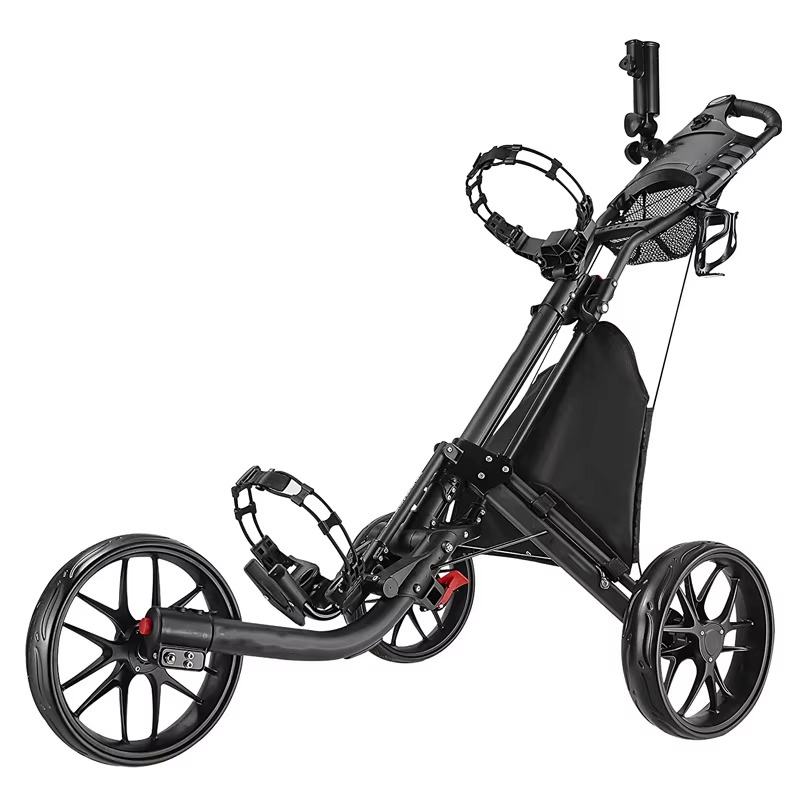 Pull Cart Fold - Golfduwkar 4 wielen, stevig, lichtgewicht, opvouwbaar,