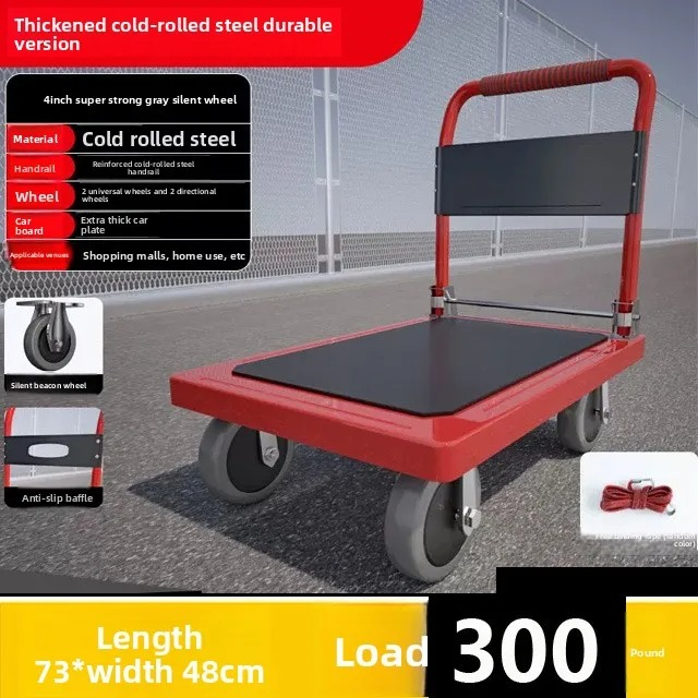 Opvouwbare handkar met platte  - Pull Cart Fold recensie en prijs